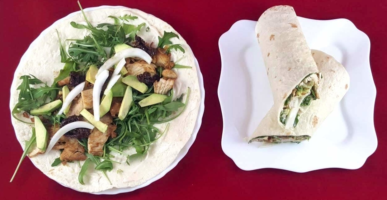 Gefüllte Tortillas mit Hähnchen